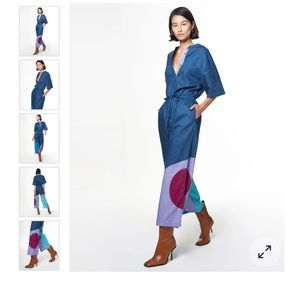 The Kit by Daniel, Issa Jumpsuit in pattern, Ocean Cut Paper. Size M